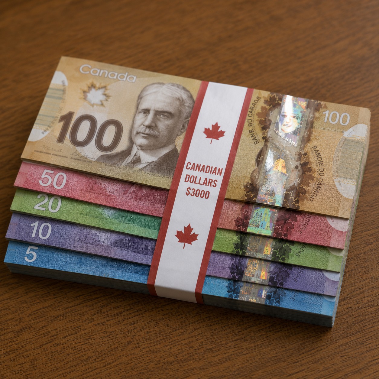 c-1 Canadian Dollar Prop Money Bundle