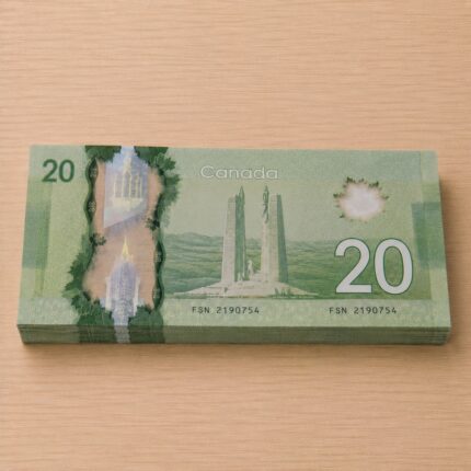 Prop 20 Canadian Dollar Bill