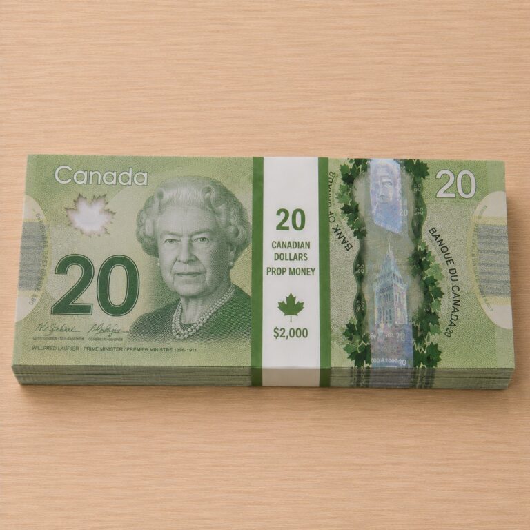 Prop 20 Canadian Dollar Bill