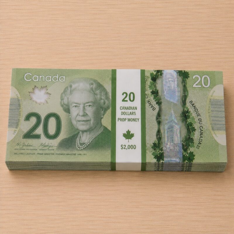 Prop 20 Canadian Dollar Bill